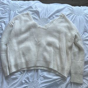 Off the shoulder sweater, white